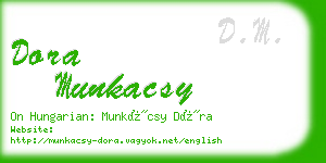 dora munkacsy business card